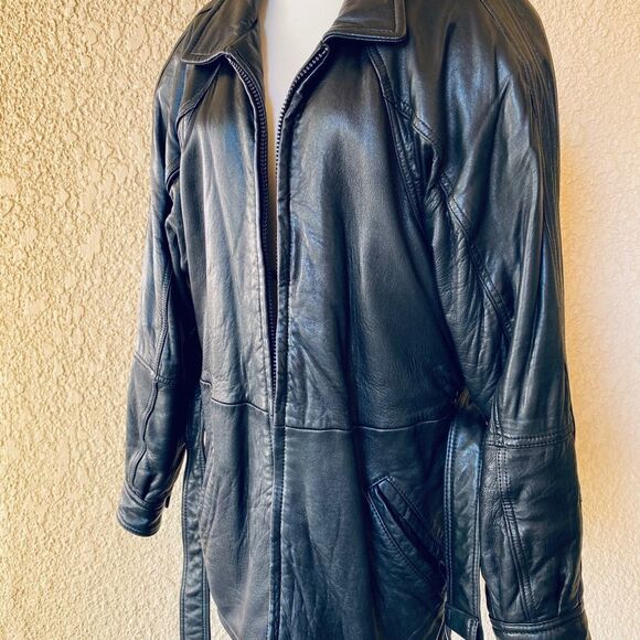 Vintage Andrew Marc Black Leather Jacket Small - Picture 5 of 15